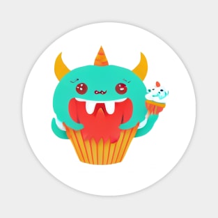 Cupcake Monster Magnet